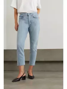 Agolde Damen Jeans Blau W29 L26 Riley High Rise Straight Crop Leg Distressed - Bild 1 von 14