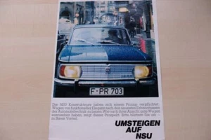 219184) NSU Prinz 4 S L - 1000 C - 1200 - TT - TTS - Spider Prospekt 196? - Picture 1 of 1