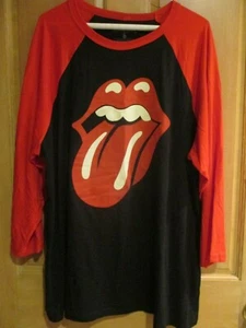 NUOVA T SHIRT UOMO XXL 2XL TEE ROLLING STONES Rosso Nero - Foto 1 di 3