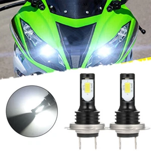 2x H7 LED Headlight Bulb For Kawasaki Ninja ZX6R ZX636C 2003-2006 ZX636E 2013-14 - Foto 1 di 9