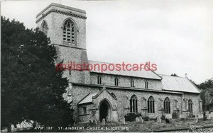 REAL PHOTOGRAPHIC POSTCARD OF ST. ANDREWS CHURCH, BLICKLING, NEAR CROMER NORFOLK - Picture 1 of 2