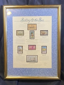 1991 TEXAS STAMPS THE STAMPS OF SAILING & THE SEA /3500 17 x 13" 1947-88 - Picture 1 of 8