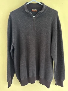 Loro Piana Roadster Pull Sweater 100% Cashmere 56 XL Brown/Dark Cacao Used - Picture 1 of 7