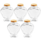 5 Pcs Glass Lucky Bottle With Cork Stopper Corks For Crafts