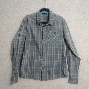 ARC'TERYX Shirt Size Medium Mens Bue Gray Button Up Plaid Long Sleeve - Picture 1 of 5