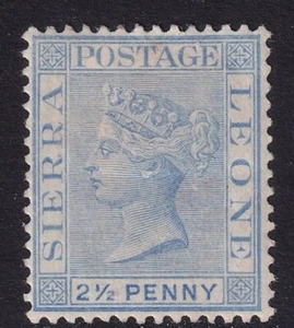 SIERRA LEONE QV SG31, 2½d ulramarine, Mounted MINT. Cat £19. - Picture 1 of 2