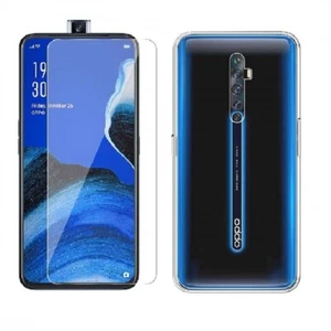 CUSTODIA COVER TPU TRASPARENTE + PELLICOLA VETRO TEMPERATO Per OPPO RENO 2Z / 2F - Photo 1/11