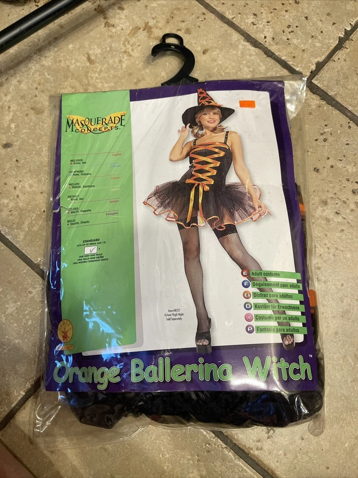 Masquerade Concepts Adult Orange Ballerina Witch Costume - Image 1 of 1