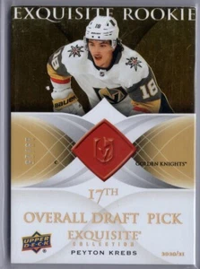 2020-21 Exquisite Collection Retro Rookie Gold Spectrum 06RPK Peyton Krebs 19/25 - Foto 1 di 1