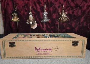4 Kurt S. Adler Polonaise Glass Ornaments Wizard Of Oz Signed By STEFAN! RECEIPT - Picture 1 of 24
