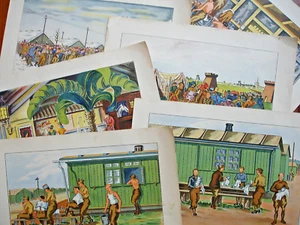 Jean Marie CARDINE - 1940- 6 PLANCHES- 36X27 CM - Bild 1 von 7