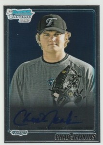 CHAD JENKINS 2010 BOWMAN CHROME PROSPECTS AUTOGRAPH - 1st Bowman Chrome card