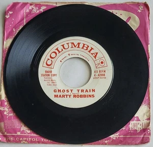 Marty Robbins...."Ghost Train & Jimmy Martinez" 45 RPM 7" Vinyl Record (Radio) - Picture 1 of 2