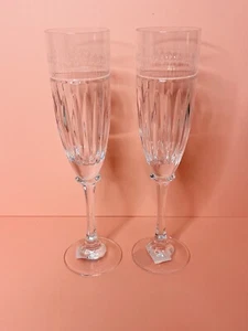 Gallia kannelierter Champagner lineare Akzente von Rogaska Made in Slovenia 2er Set mit Box - Bild 1 von 10