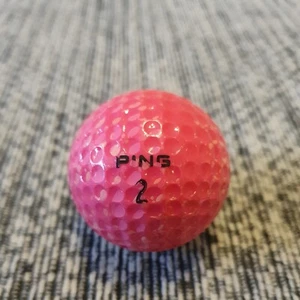 PING PINK AND WHITE VINTAGE GOLF BALL FREE POSTAGE - Picture 1 of 4