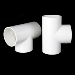 PVC Pipe Fitting Tee Socket ID 16-160mm T Piece Connector Adhesive Pipe Fittings - Picture 1 of 4