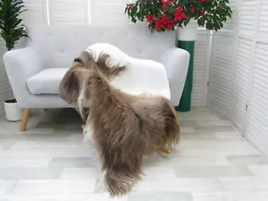 GRIECHISCH RIESIGES ZIEGE TEPPICH LANG HAAR SELTEN HAUT TIERHAUT BODEN - Bild 1 von 17