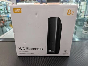 WD Elements External Hard Drive 8TB Black New - Photo 1/6