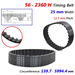 H Timing Belt 12.7mm Pitch 25mm Width Trapezoid Teeth Drive Belt Closed For CNC - Picture 1 of 12