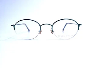 New Ellen Tracy Green Oval Round Metal Half Rim Glasses Austria T20323 48 22 140 - Picture 1 of 9