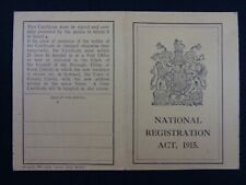 Original WW1 (1915) British NATIONAL REGISTRATION CARD" - KIDDERMINSTER