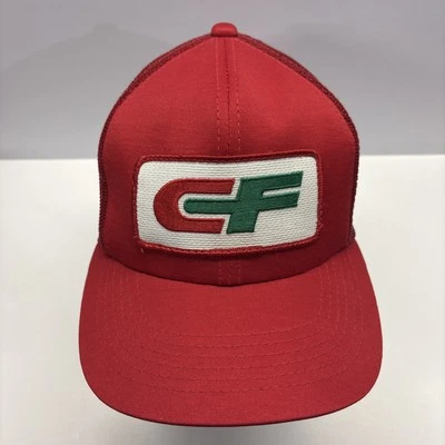Remolque tractor parche CF de colección Snapback camionero sombrero gorra malla cuerda trasera ala Foto 1 de 4