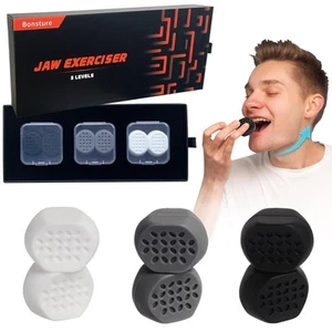 Jaw Exerciser for Men & Women – 3 Resistance Levels (6 pcs) Silicone Jawline ... - Picture 1 of 7
