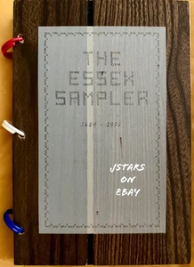 1976 THE ESSEX SAMPLER COOKBOOK, TAPPAHANNOCK, VA, WOOD COVERS, VINTAGE - Picture 1 of 5