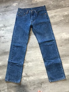 Levis 505 Mens Jeans 32 X 32 Blue Medium Wash Straight Leg - Picture 1 of 5