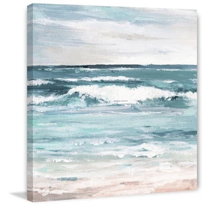 Marmont Hill Free as the Ocean Painting Print on Wrapped Canvas 12x12 - Picture 1 of 7