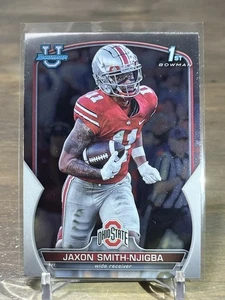 Bowman University 2022 cromo primer Jaxon Smith-Njigba #78 OSU Seattle novato - Imagen 1 de 2