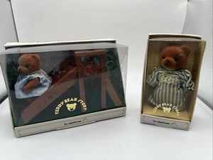 2x Applause Teddy Bear Story Flocked Figures w/ Boxes – Vintage Slide Pjs - Picture 1 of 6