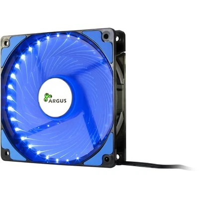Lüfter 120mm PC Computer Gehäuselüfter Fluid-Gleitlager Spiraleffekt LED blau - Bild 1 von 4