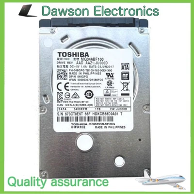 Toshiba MQ04ABF100 128MB 1TB  SATA 2.5" Notebook Laptop HDD Hard Disk Drive - Image 1 of 3