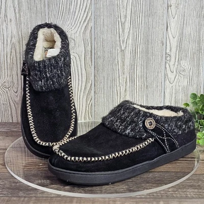 Zapatillas Earth Spirit Cloudease para mujer 9-10 negras de gamuza tejida con puño de piel sintética Foto 1 de 4