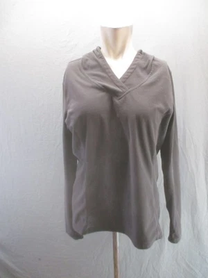 Sudadera con capucha deportiva REI talla L gris cuello en V ligera entrenamiento para correr 653 Foto 1 de 4