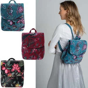 Mochila Earth Squared Terciopelo - Mochila Floral para Mujer, Correas Ajustables - Imagen 1 de 24