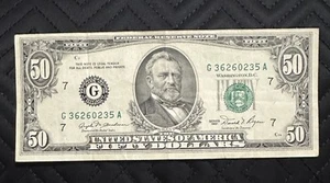 $50 Dollar Bill Federal Reserve Note lightly circulated 1981 US - Picture 1 of 9