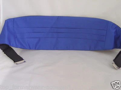 ESSENTIALS BY MANUEL <ANGEBOT> Königsblau Polyester Herren Kummerbund + passendes Taschentuch