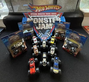 Hot Wheels Monster Jam Mixed Lot of 12 Monster Trucks - 4 New in Package - Picture 1 of 13