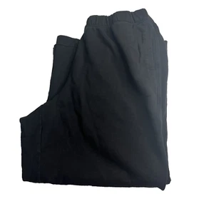 Pact Women Size XL Wide Leg Capri Pants Organic Cotton Pull On Lounge Black - Picture 1 of 12