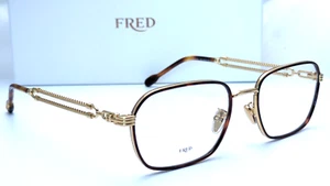 Fred FG50037U 053 Rectangle Shiny Endura Gold Unisex Eyeglasses 56mm - Picture 1 of 11