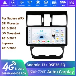 6+64GB Android 13 Car Radio HeadUnit For Subaru Impreza WRX STI GPS Navi Carplay - Picture 1 of 24