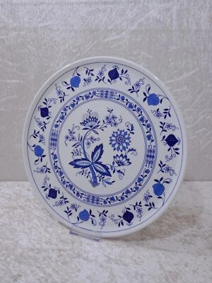 Ingres Weiss Form Marienbad Porzellan Kuchenplatte Zwiebelmuster Vintage 32,5 cm - Bild 1 von 4
