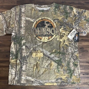 Jimmie Johnson #48 NASCAR RealTree Camo Graphic Tee Size 2XL NWT Hunting Shirt - Picture 1 of 6