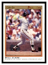 1991 O-Pee-Chee Premier #22 WILL CLARK  ~E9G