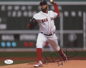 EDUARDO RODRIGUEZ AUTOGRAPHED 8X10 COLOR PHOTO (RED SOX WS CHAMPS!) - JSA COA! - Picture 1 of 2