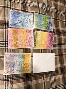 Set De 5 Tarjetas En Blanco Ombre Y Sobres - Imagen 1 de 6