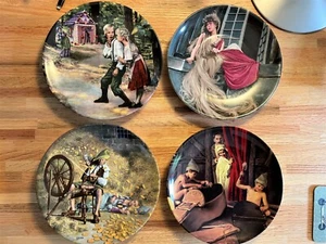 4er Set Grimm Märchen Deko Wandteller von Charles Gehm Königszelt 1981 - Bild 1 von 11