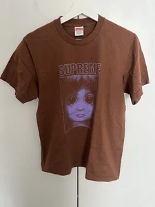 SUPREME 24SS Margaret Keane Teardrop Tee Short Sleeve Brown Used Size Small - Picture 1 of 9